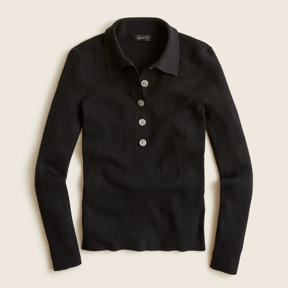 NWT J.Crew Collared Silk Blend Sweater